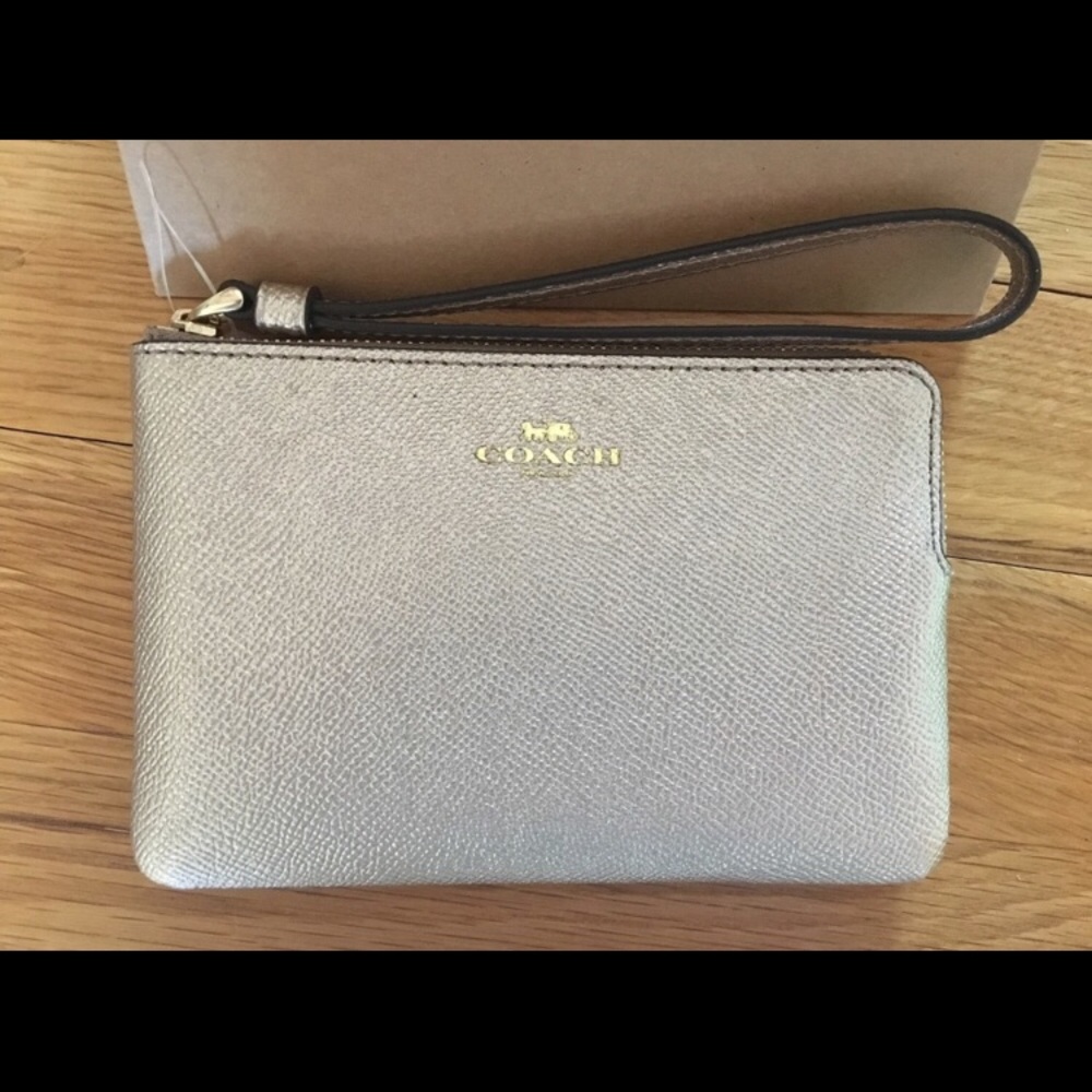Metallic Coach Wristlet